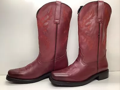 Womens Masterson Boot Size Cowboy Sq Toe Red Boots Size 11 M • $39.99