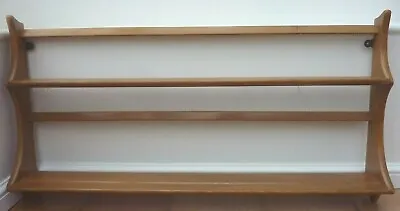 £115 • Buy ERCOL Windsor Elm Wall Shelf / Plate Rack - Stunning Craftsmanship - Collect