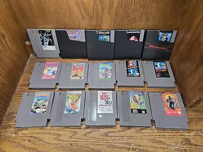 Lot Of 15 Different Nes Games SimpsonsGhostbusters Ninja Gaiden And More • $140