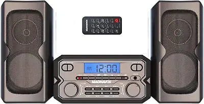 Magnavox 3-Piece Bluetooth CD Player /w Digital FM Stereo Radio & Remote Black • $62.37