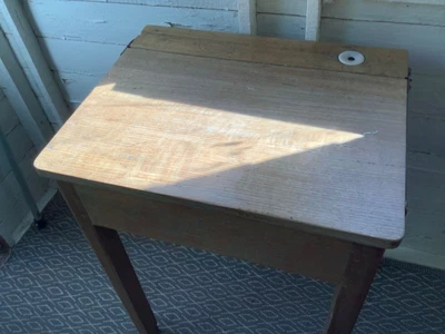 £20 • Buy Vintage Authentic Old Wooden School Desk