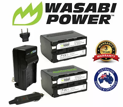 NPF960 Battery Wasabi Power & Wall Charger For Sony NP-F950 NP-F960 NP-F970 F975 • $150.95