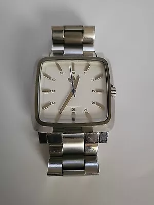 Adidas Men's Watch ADH1932 White Dial Silver Tone Size 7  Fresh Battery  • $29.95