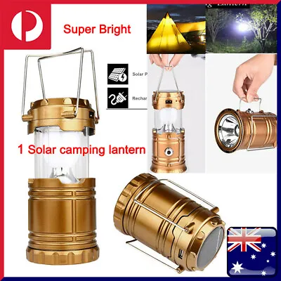 $19.99 • Buy 6 LED Solar USB Rechargeable Charging Outdoor Camping Tent Lantern Light Lamp