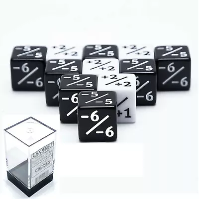 16MM Plus Minus Dice Cube With Twelve 12 D6 Six Sided Die For MTG Magic Games • $11.99