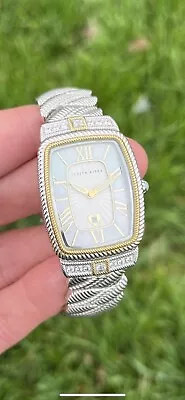 Judith Ripka Ladies Watch Diamonique Hearts Roman Numerals Mother Of Pearl Dial • $99.99