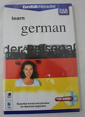 TALK NOW! Learn German CD-ROM For Beginners ByEurotalk Interactive  NEW & Sealed • £7.99