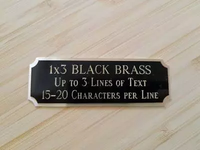 1 X3  Brass Double Plate FREE Engraving Name Plate/Plaque Award-Trophy-Art • $6