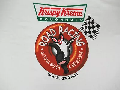 $16.90 • Buy Vintage Krispy Kreme Doughnuts Daytona Road Racing White Xxl 2xl T-shirt F1263