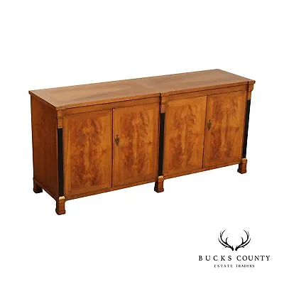 Baker Biedermeier Style Vintage Walnut Buffet Sideboard • $2395