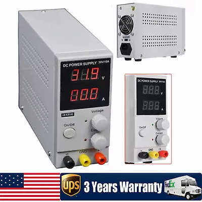 30V 0-10A DC Power Supply Lab Variable Adjustable Regulated DC Bench Switching • $53.20