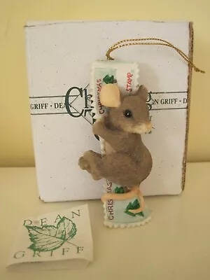 Vintage Silvestri CHARMING TAILS Mouse STAMP DISPENSER Christmas Ornament IOB • $8.95
