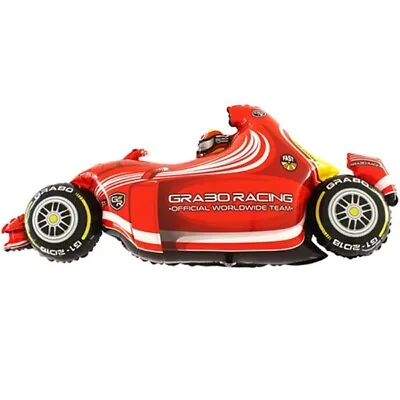 Red Formula 1 Racing Car Foil Balloon 42  Birthday Party Event Decoration • £6.99