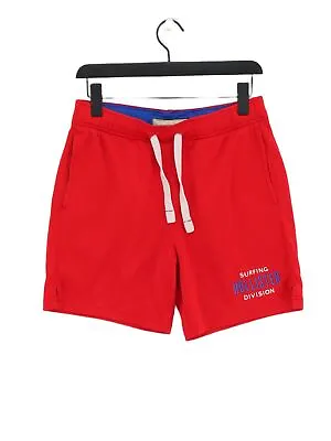 Hollister Men's Shorts S Red Polyester With Cotton Sweat • £8