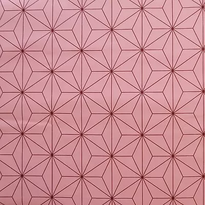 Japanese Cotton Fabric Pink Seigaiha 100x110cm Cut Piece Japan Anime • £7.99