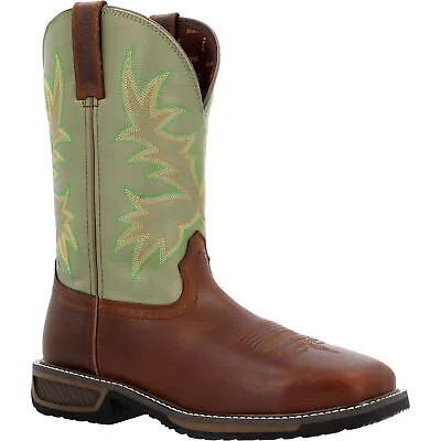 Durango® WorkHorse™ Spanish Chestnut Cactus Steel Toe Western Work Boot • $74.96