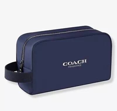 Coach Fragrance Men’s Travel Toiletry Dopp Bag Pouch Navy Blue • $25