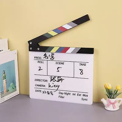 Film Clap Board Director Filming Clapper Board Clapboard Photo Prop 20x19.5cm HD • $13.50