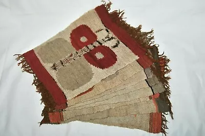 Vintage Wool Fringed Mexican Southwestern Aztec Table Mats Set Of 8  17  X 10  • $84.99