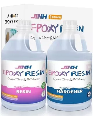 Epoxy Resin 1 Gallon Crystal Clear Fiberglass Table Top Resina Epoxica Transp... • $58.22