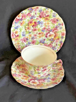 £19.99 • Buy James Kent  Du Barry  Chintz Trio Tea Set