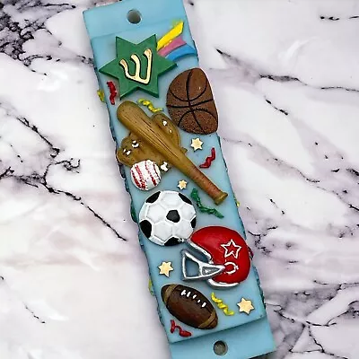 Beautiful Childrens Mezuzah Case Sport Theme Decorated • $24.99