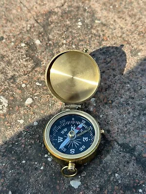 Nautical Vintage Compass Brass WWII Military Pocket Compass • $15