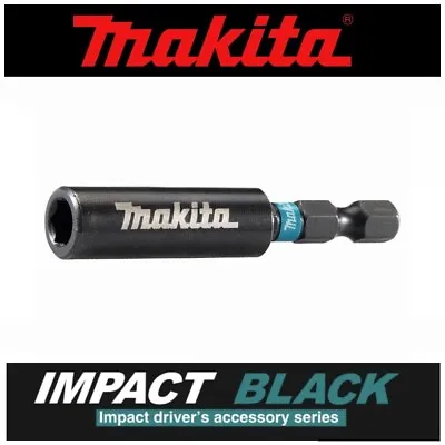 Makita Impact Black Magnetic Screwdriver Bit Holder Torsion Insert Chuck Bits • £7.57