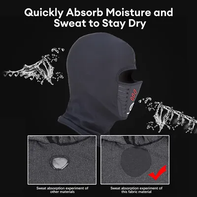 Cold Weather Men Balaclava Winter Head Cover Full Face Mask Motorcycle Gear • $9.32