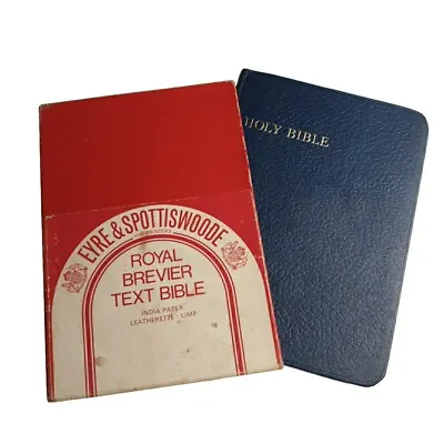 Royal Brevier Text Bible Eyre Spottiswoode Book And Slipcase • £25