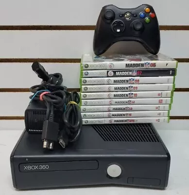 Microsoft Xbox 360 Slim 4GB Console W/Hookups OEM Controller & 9 Games *READ* • $149.99