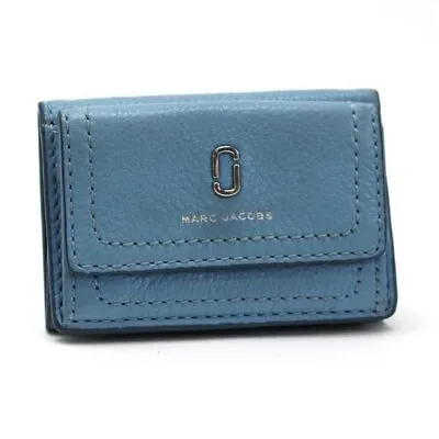 Marc Jacobs Tri-fold Compact Wallet Light Blue Color Leather Material For Ladies • $121.75