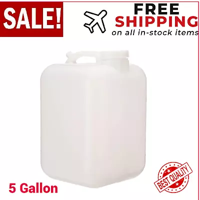 Emergency 5 Gallon Water Storage White Container Carrier Jug Camping Tornado NEW • $22.97