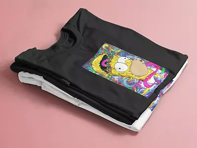 The Simpsons Homer Donut Graphic Print Tshirt SMLXLXXL • £19.99