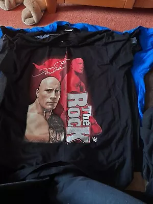 £9.99 • Buy Official WWE The Rock Dwayne Johnson Black T-shirt Size XXL