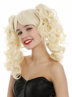 Wig Ladies Lolita Cosplay Short Smooth Long Curly Braids Light Blonde • £20.75