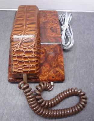 NOS Contempra Brown Leather/Marble Touch Tone Phone - American Club Ltd Edition • $49.99