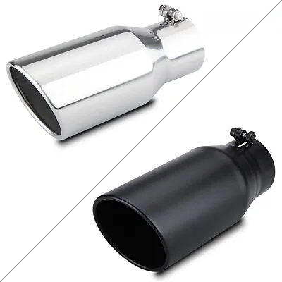 3.5  Inlet Bolt On Diesel Exhaust Tip 5  Outlet 12  Long Stainless Steel • $32