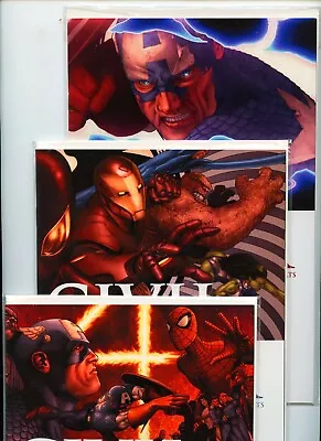 Civil War #1 #2 And #3 Marvel Comics 2006 Lot Of 3 Books /* • $14