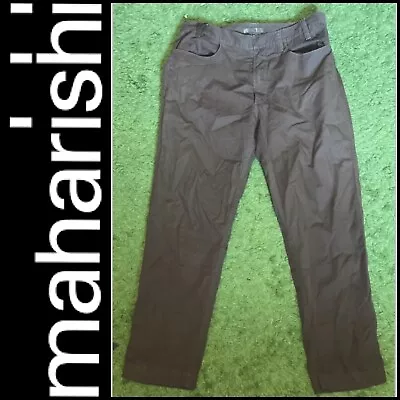 MAHARISHI : Khaki 100% Organic Cotton Twill Military Trousers : W32 L30 • $132.61