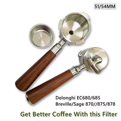 £72.09 • Buy Double Spout Mouths Coffee Filter Holder For Delonghi Dedica EC685/Breville 870