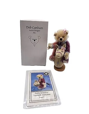 Deb Canham Artist Designs Mohair Teddy Bear Dottie & Dobbin Mini Doll Figure  • $89.99