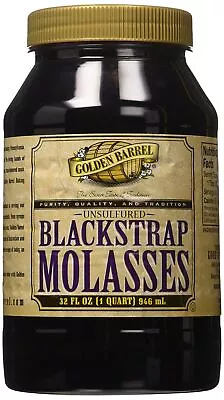 NEW Golden Barrel Unsulfured Black Strap Molasses 32 Oz (FAST SHIPPING) • $15.60