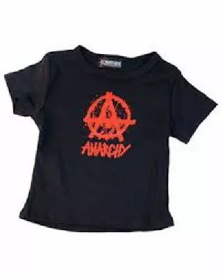 Darkside Clothing ANARCHY 0-6 Months Baby T-shirt BNWT 100% Cotton Punk Rock  • £5.99