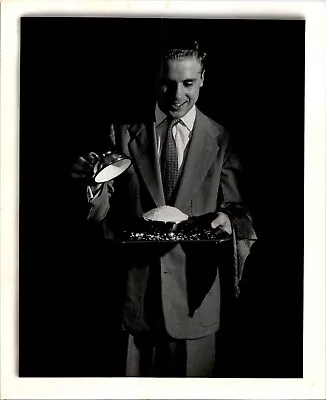 Dick Gustafson Magic Publicity Press Photo 8x10 Bowl Of Rice ~1960s Magician • $12.13