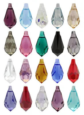 £3.88 • Buy Genuine SWAROVSKI 6000 Teardrop Crystals Pendants * Many Sizes & Colors