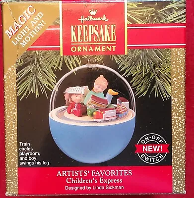 1990 Hallmark Keepsake Artist Favorites Children's Express Train Magic Ornament • £18.31