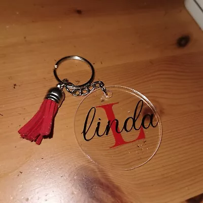Personalised Keyring Any Letter Any Name Novelty Gift Present • £2.75