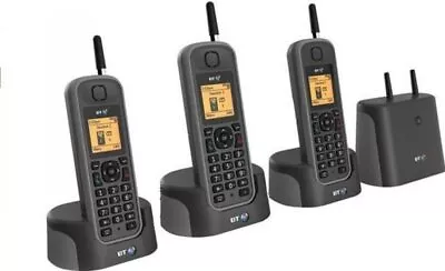 BT Elements 1K Tough Landline Cordless Telephone Answer Machine Trio Three Pack • £179.95