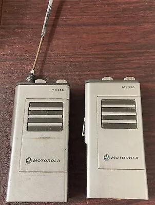 LOT 2 Vintage Motorola MX-350 Portable Radio Handie TALKIE Not Tested • $80